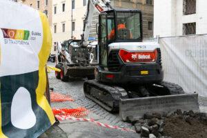 Bobcat E55z im Einsatz im Vatikan