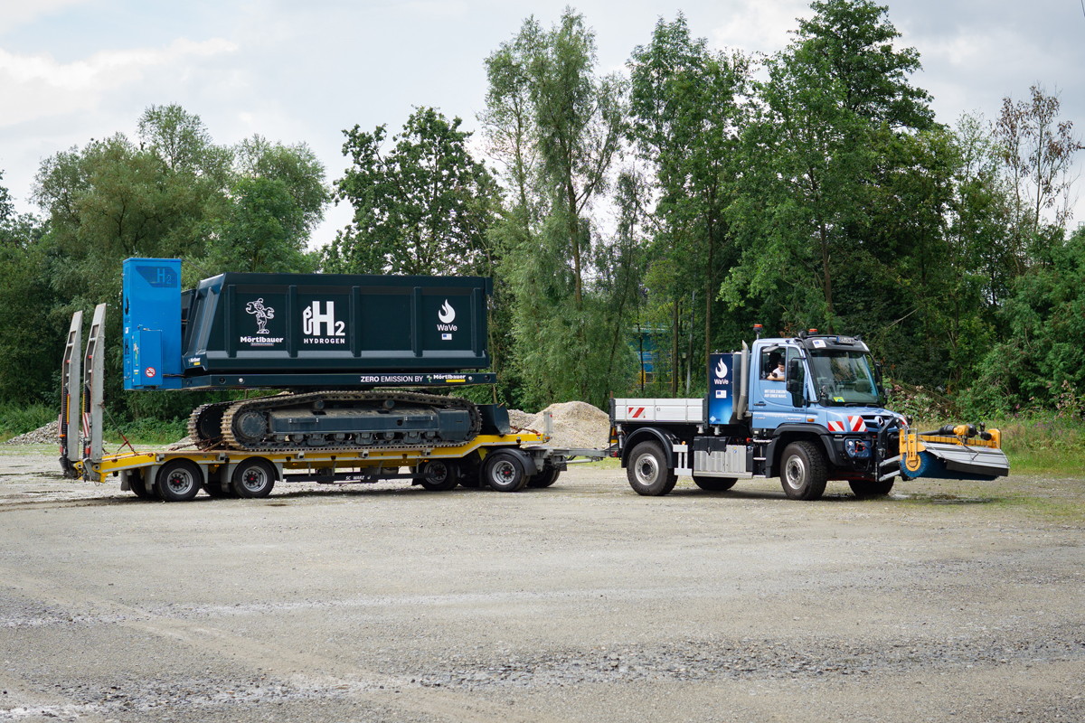 WaVe Projekt: Unimog u. Mörtlbauer Raupe mit Wasserstoffmotor