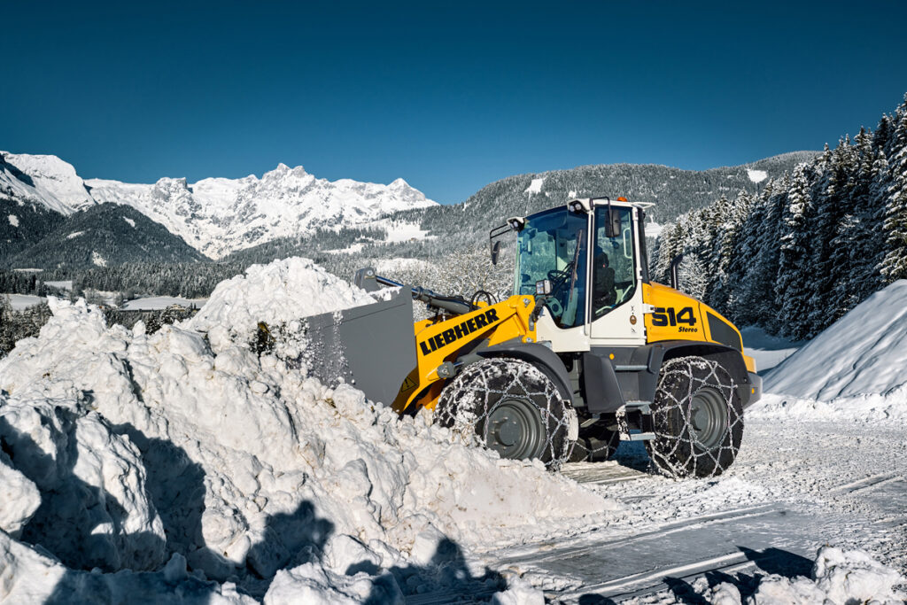 Liebherr Radlader im Winterdienst