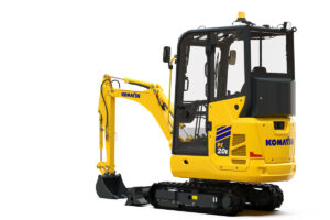 Komatsu stellt drei neue elektrische Minibagger auf der bauma 2025 vor