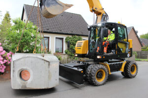 Hydrema City-Bagger auf Road-Show