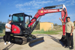 Yanmar Minibagger bei der Salzgewinnung in der Saline Culcasi